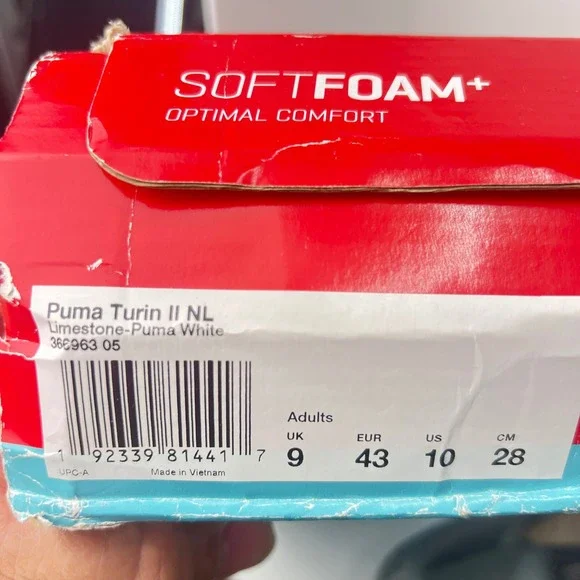 Puma Turin II Mens Sneakers Grey White Blue Low Top SoftFoam Trainers - Picture 12 of 12